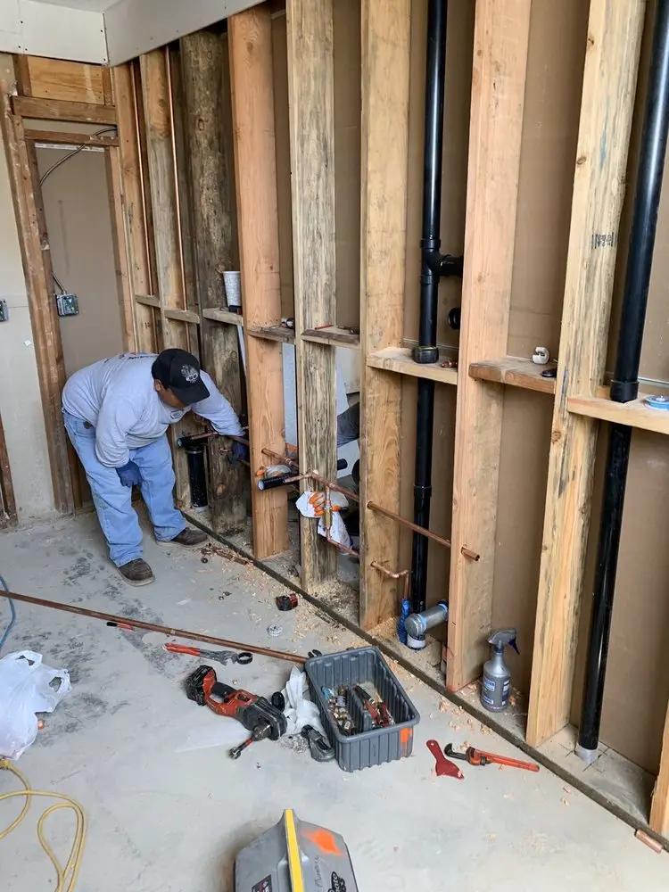 Commercial rough-in plumbing for Gas Line Repair in Jumbo